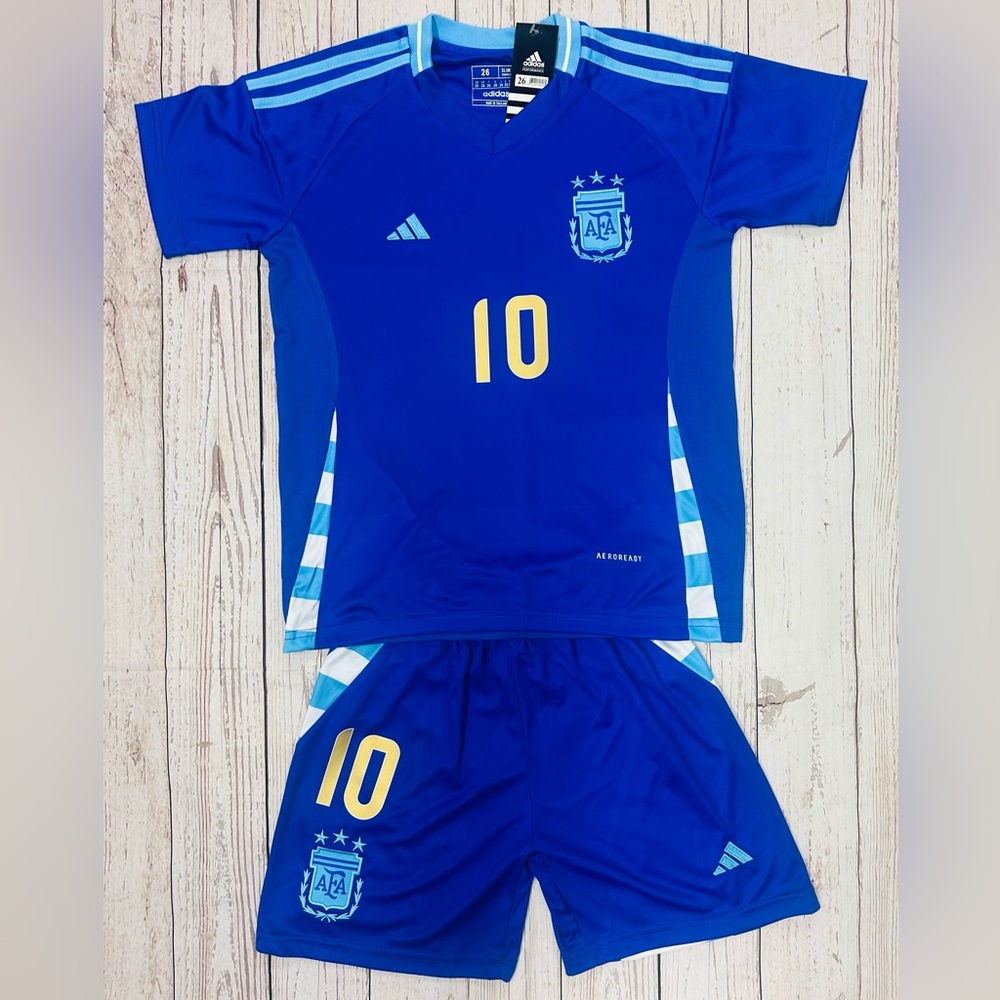 YOUTH Messi #10 Adidas Soccer Jersey Kids 25’ Kit Jersey + Shorts (MEDIUM) (26) - Picture 2 of 4